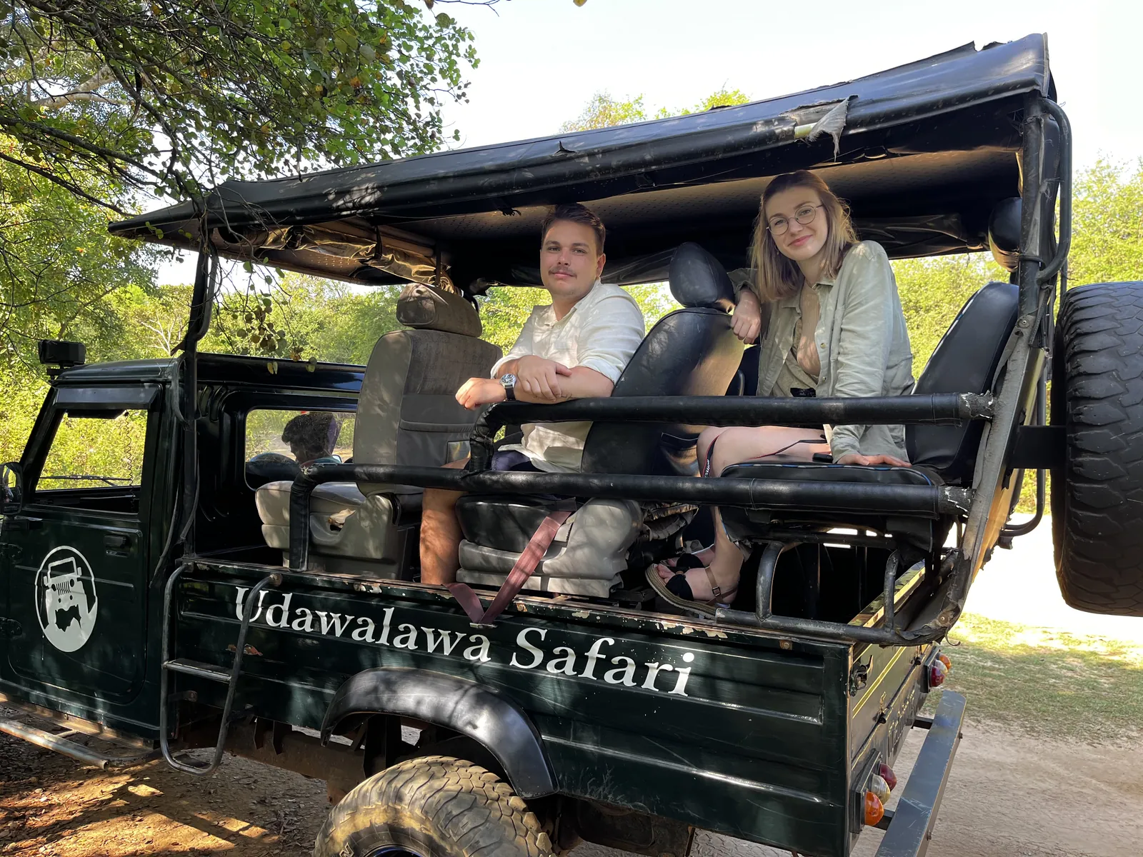 Dennis on a safari jeep